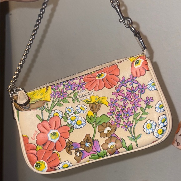 Coach Floral Nolita Bag - Cream and Multicolor - Picture 1 of 6